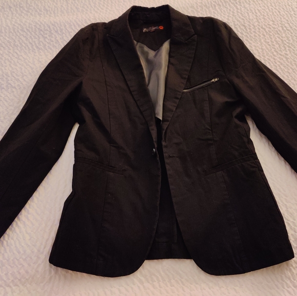 G BY GUESS TUXEDO BLAZER WITH LAPEL, BLACK, BEAUTIFUL! FORMAL OR CAUSAL. UNISEX - Picture 13 of 13